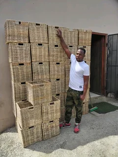 Storage wicker baskets