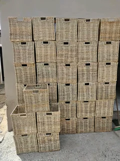 Storage wicker baskets