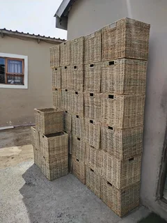 Storage wicker baskets