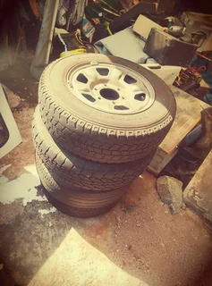 4x 15" bakkie steel rims and tyres