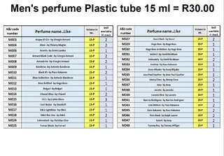 Stock clearance of quality generic perfumes directly imported from France, priced to go