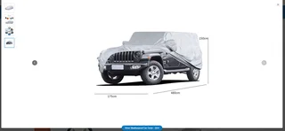 SILVER WEATHERPROOF CAR COVER FOR A SUV