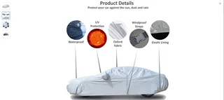 SILVER WEATHERPROOF CAR COVER FOR A SUV