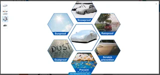 SILVER WEATHERPROOF CAR COVER FOR A SUV