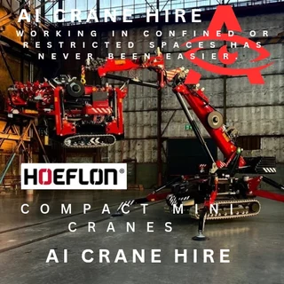AI CRANE HIRE - Our Hoeflon Compact Mini Cranes are geared for the future!