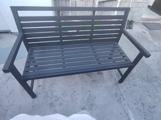 Steel garden bench