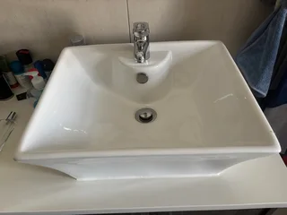 1.7m double basins with cupboard and mixer