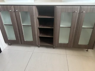 1.7m double basins with cupboard and mixer