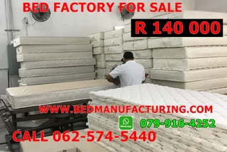 Bed Manufacturing Base and mattress Factory for sale