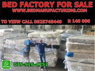 Bed Manufacturing Base and mattress Factory for sale