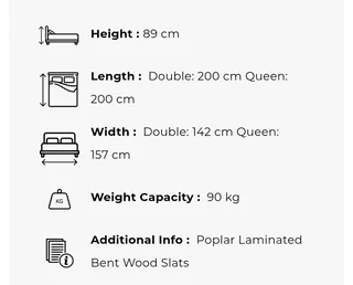 Kim Leather Touch Bed Frame (incl. bed)