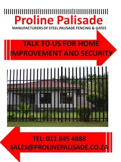PALISADE FENCING, GATES AND PAINT