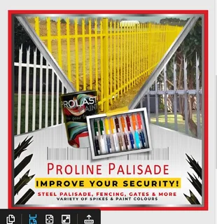 Proline Palisade Manufacturers of Palisade Fencing, Gates	 Manufacturers of Industrial Paint