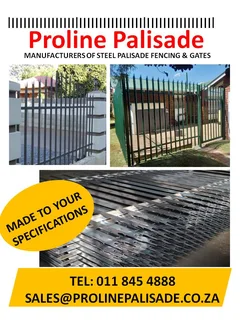 Steel Palisade Fencing, Gates And Paint
