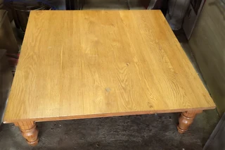 Large coffee table made of solid oak.