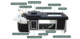 Japanese spa bed with footspa