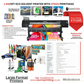 1.6m eco solvent large format printers