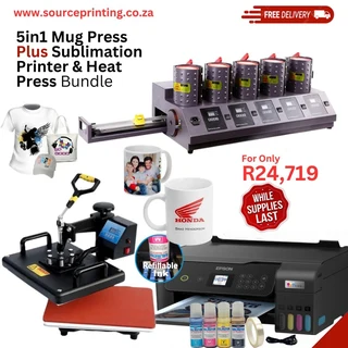 5in1 Mug Press Machine, sublimation printer and heat press