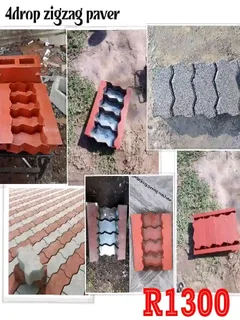 4 drop steel zigzag paver mold