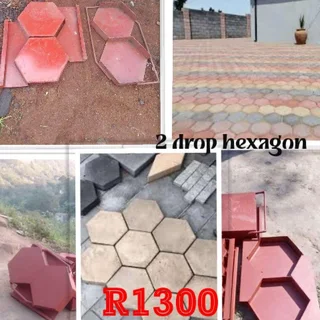 2 drop hexagon paving mold