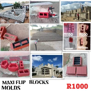 Maxi flip building blocks molds