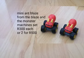 40 percent off a set of 12 Blaze and the monster machine toys