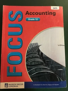 Grade 12 School Book: Accounting Learners Book