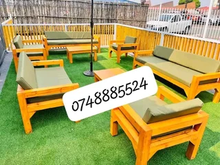 X - legged table and benches set