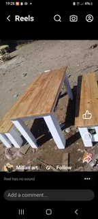 Dinning table and benches set