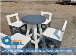 Cocktail table and stools set