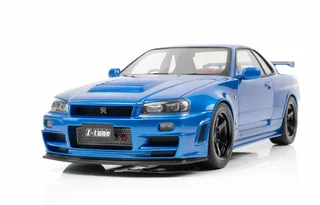 Nissan Skyline R34 Gt-r Z-tune Bayside Blue 2005 Model Car 1:12 Scale By Otto Models - Limited Edit