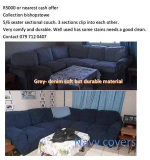 5/6 seater sectional couch