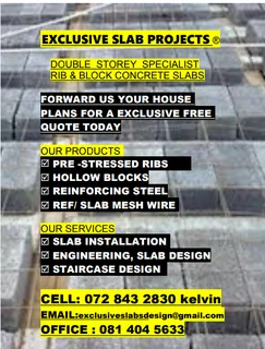 RIB AND BLOCK ,SLAB,CONCRETE  SLAB, DECKING,SLABS,LINTELS,BLOCKS,  FIRST FLOOR SLAB SPECIALIST, PRE