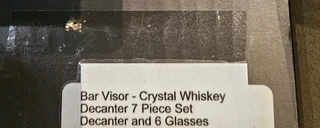 Bar Visor - Crystal Whiskey Decanter and 6 Glasses