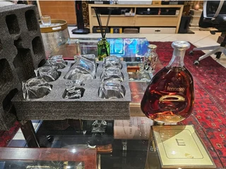 Bar Visor - Crystal Whiskey Decanter and 6 Glasses