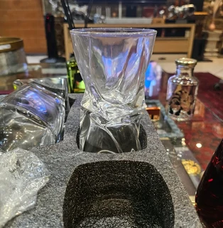 Bar Visor - Crystal Whiskey Decanter and 6 Glasses