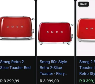 Smeg Retro 2 Slice Toaster - Red