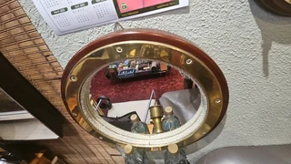 Porthole Style Mirror in Rope and Brass