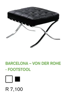 Barcelona Style Footstool/Chair