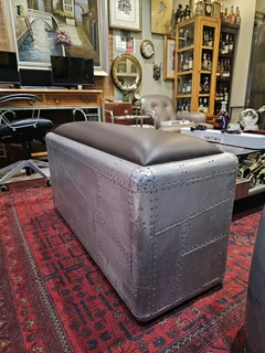 Aviator Style 2 Drawers Aluminium Bench