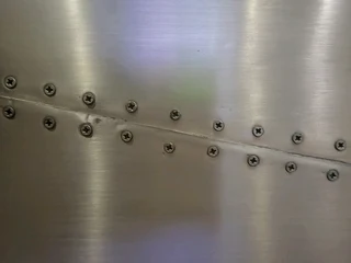 Aviator Style 2 Drawers Aluminium Bench