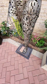 Hand Crafted Metal Female Sculpture