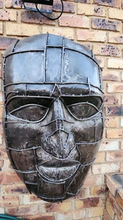 Heavy Metal Face Sculpture