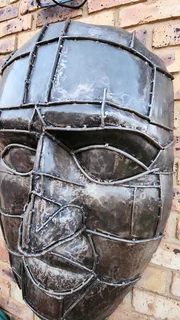 Heavy Metal Face Sculpture