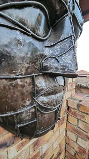 Heavy Metal Face Sculpture