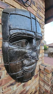 Heavy Metal Face Sculpture