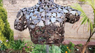 Metal Male Torso Sculpture
