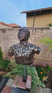 Metal Male Torso Sculpture