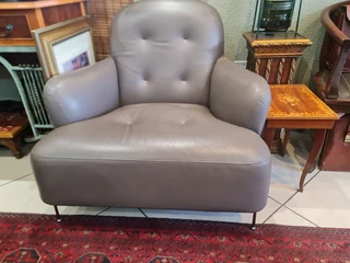 Ligne-Roset Okura Vintage Lowback Leather Armachair