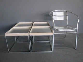 Square Tray Top Side Table - 4x